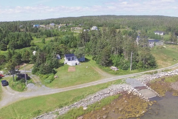 Aerial view of cottage