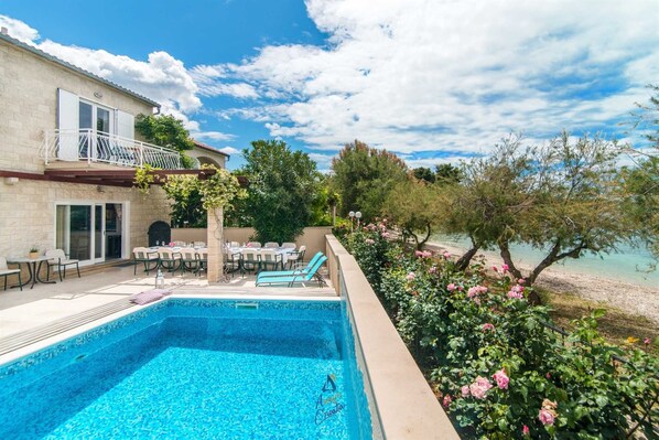 Outdoor pool, a heated pool