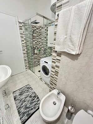 Hair dryer, towels, soap, toilet paper - Lena Apartment (Venezia)