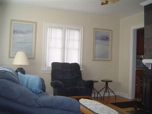 Fernseher, Kamin, Videothek