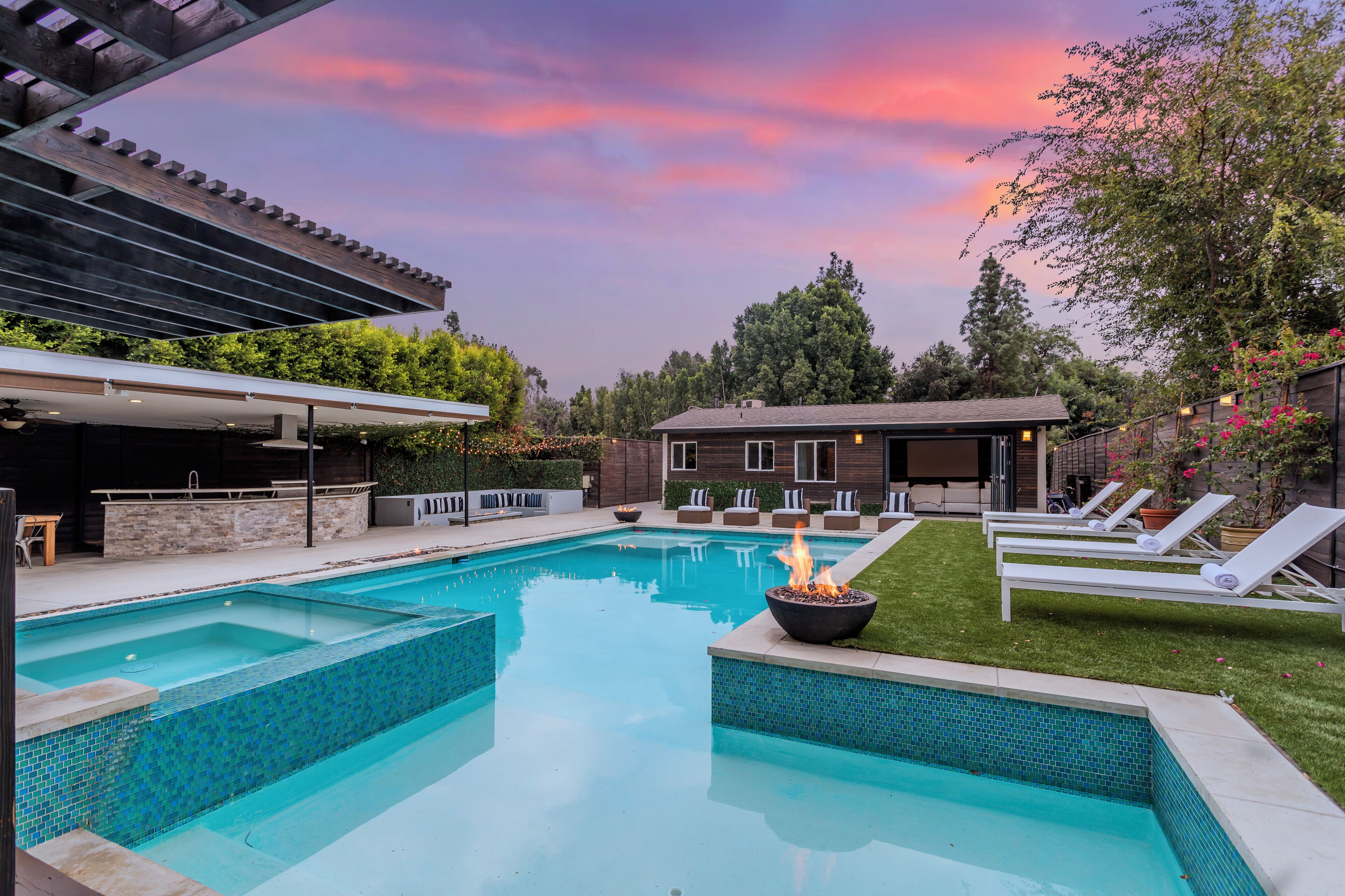 A heated pool