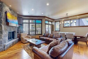 Condo (Vail_Lion_Square_401N) | Living room | Flat-screen TV - Luxury Ski in, Ski out 3 Bedroom Mountain Residence in the Heart of Lionshead Village with Heated Pool and Slopeside Hot Tub (Vail)