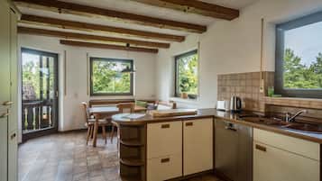 Fridge, oven, stovetop, dishwasher