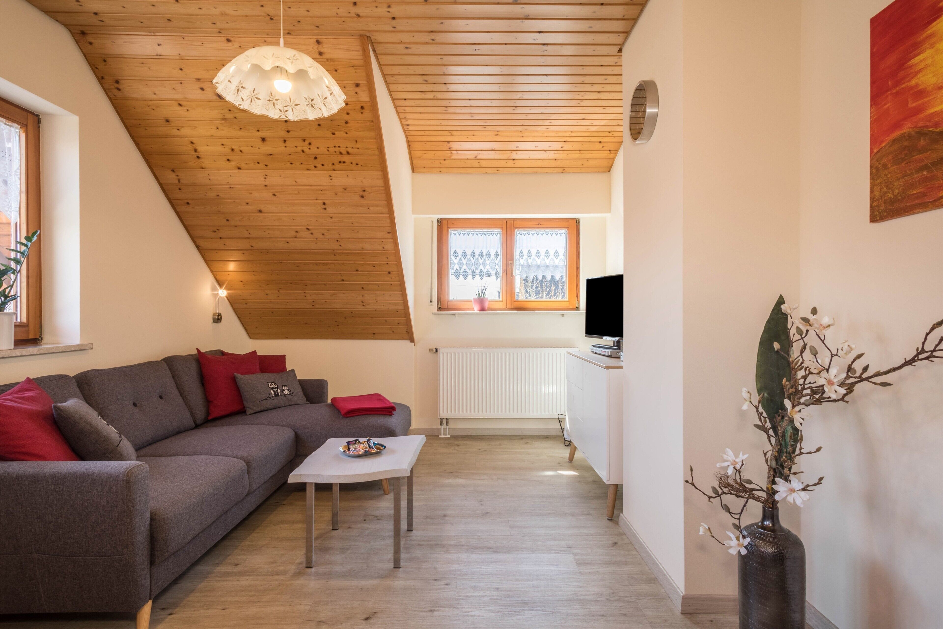 TV, DVD player, stereo