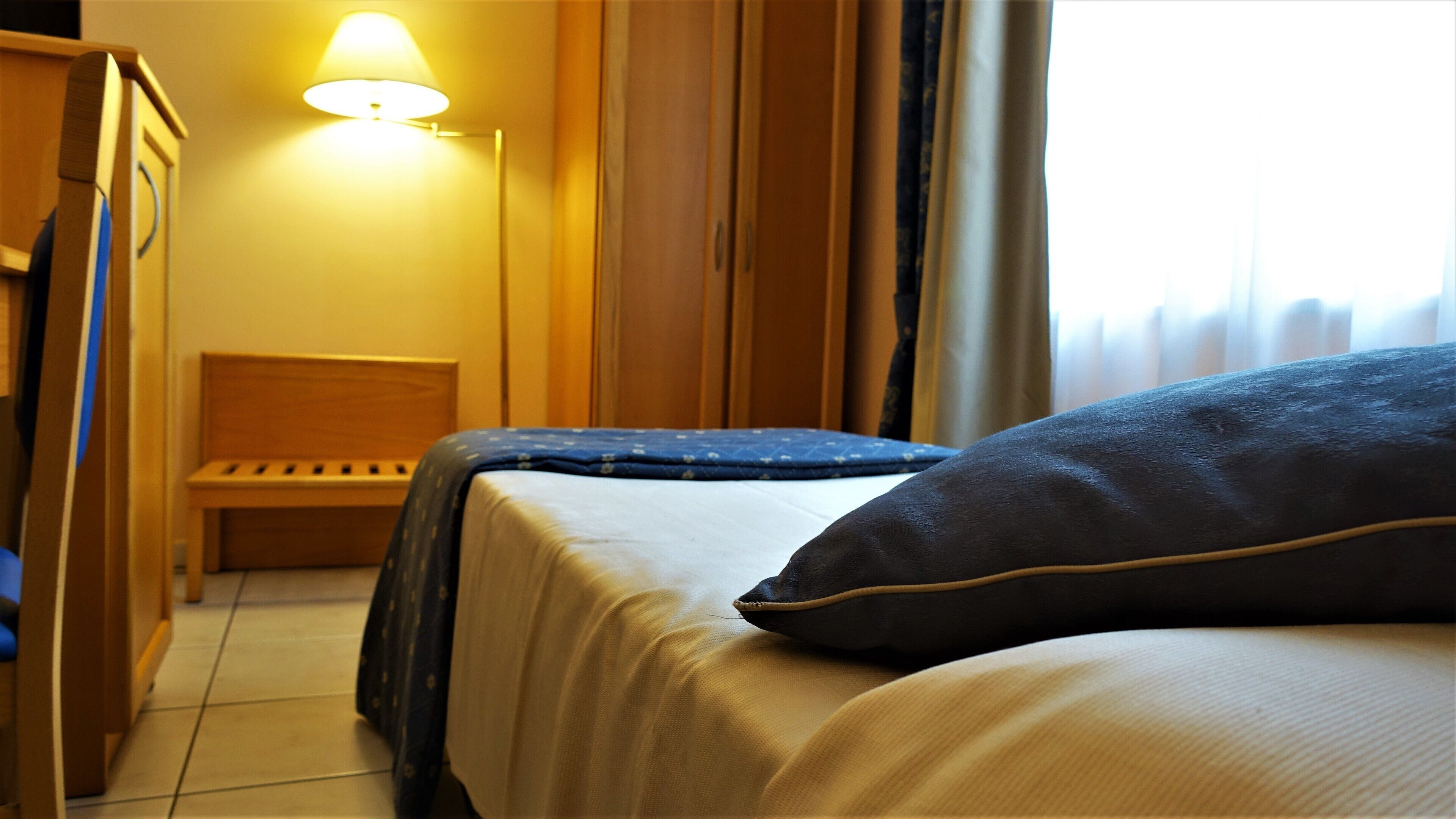 Down comforters, desk, laptop workspace, free WiFi