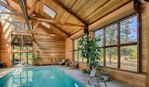 Indoor pool, a heated pool
