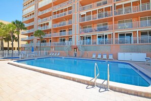 Outdoor pool, a heated pool - OUTSTANDING Direct Gulf Front Views~Sand Castle 2501 (Indian Shores)
