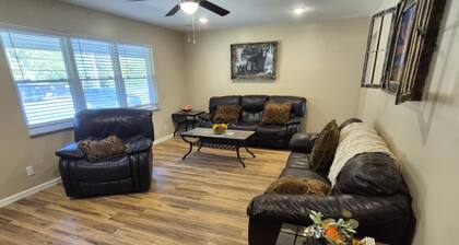 Reed's Riverside Retreat with 3 king beds and Hot Tub.