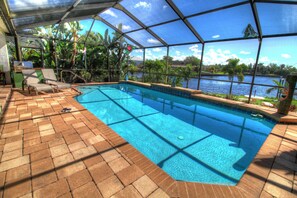 Outdoor pool, a heated pool