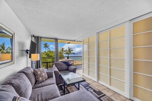 Flat-screen TV, DVD player, stereo