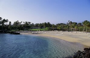 Sun-loungers, beach towels