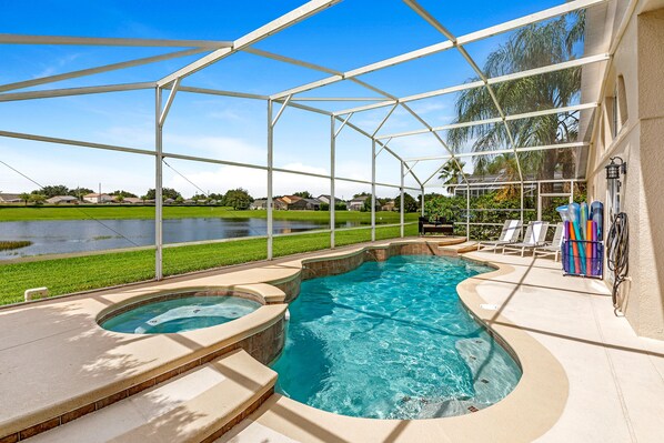 Outdoor pool, a heated pool