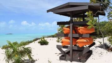 På stranden og strandhåndklær