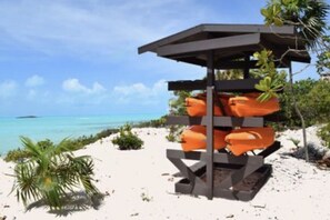 Aan het strand, strandlakens