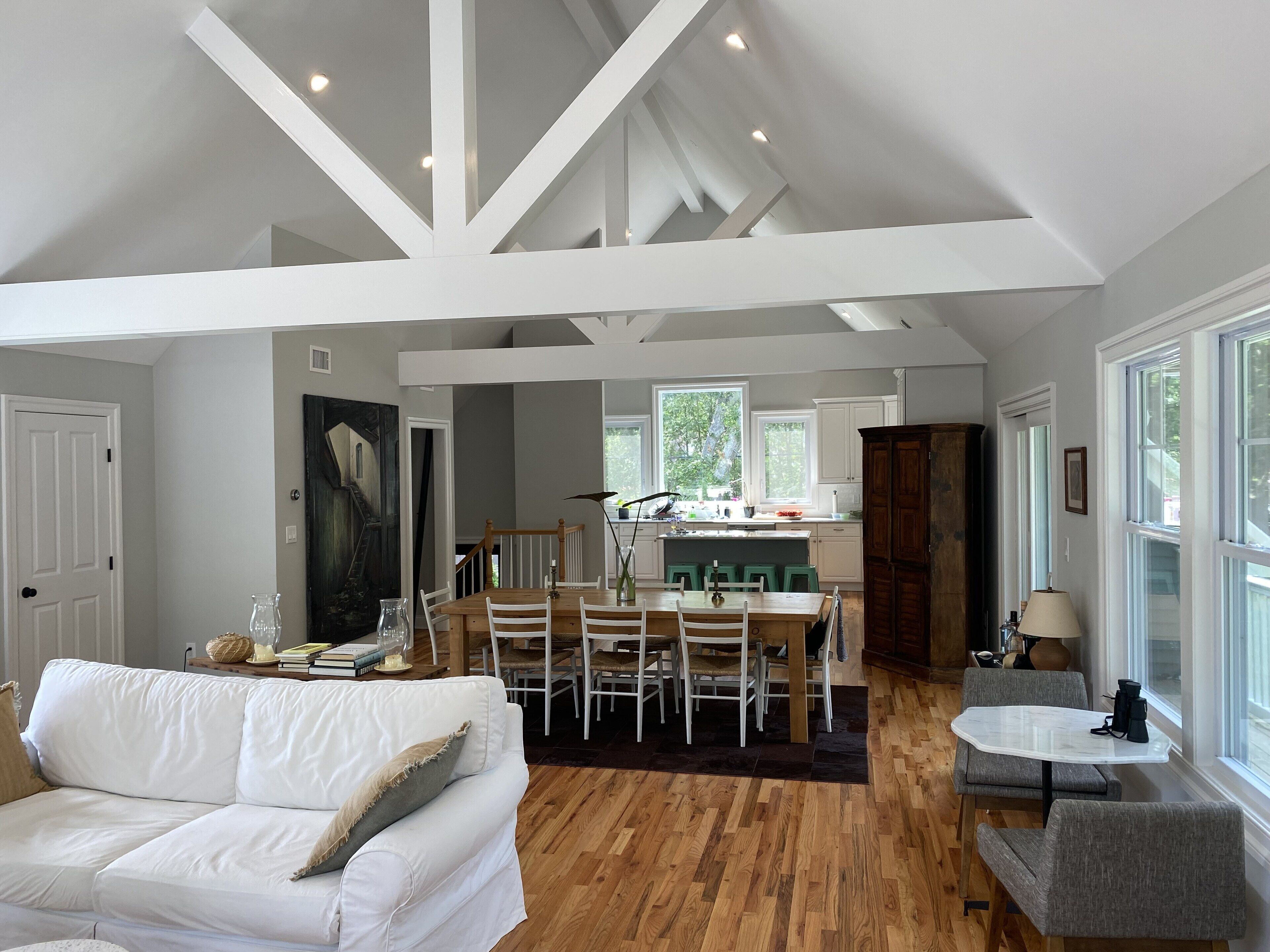 A "tree house", steps from a beautiful crescent beach great for windsurfing