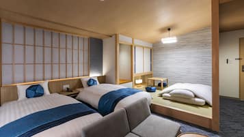Deluxe Twin kamer, niet-roken | Een kluis op de kamer, een bureau, gratis wifi, beddengoed