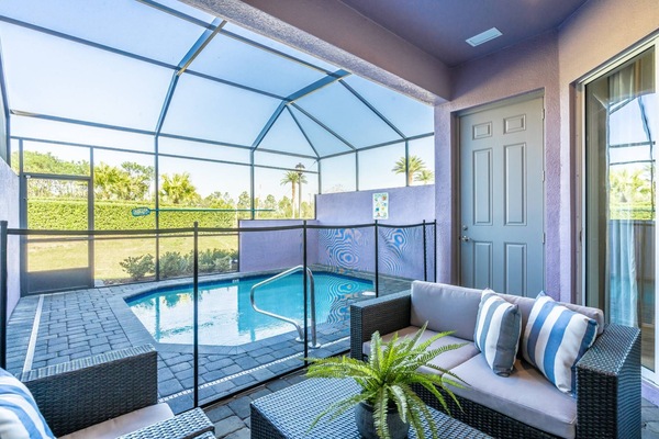 Outdoor seating area with your own private plunge pool!