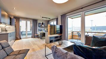 55-inch Smart TV with cable channels, TV, Netflix