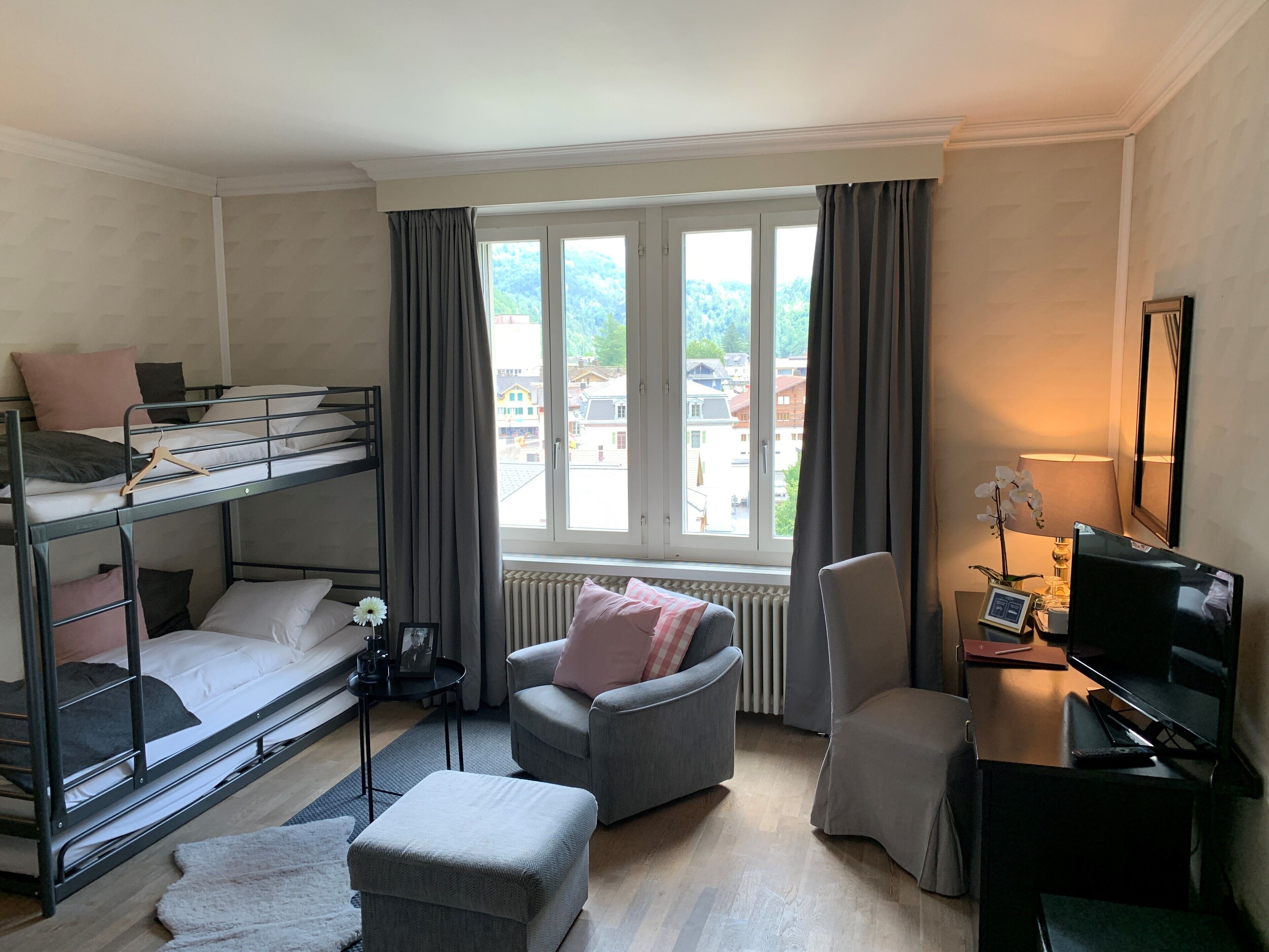 family room | in-room safe, desk, laptop workspace, free wifi