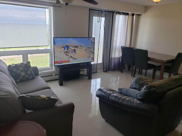 TV, DVD player, offices