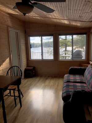 Smart TV, DVD player, ping pong, books