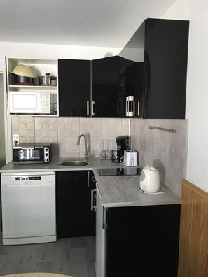Fridge, microwave, oven, stovetop - Apartment at the foot of the slopes (Le lioran)