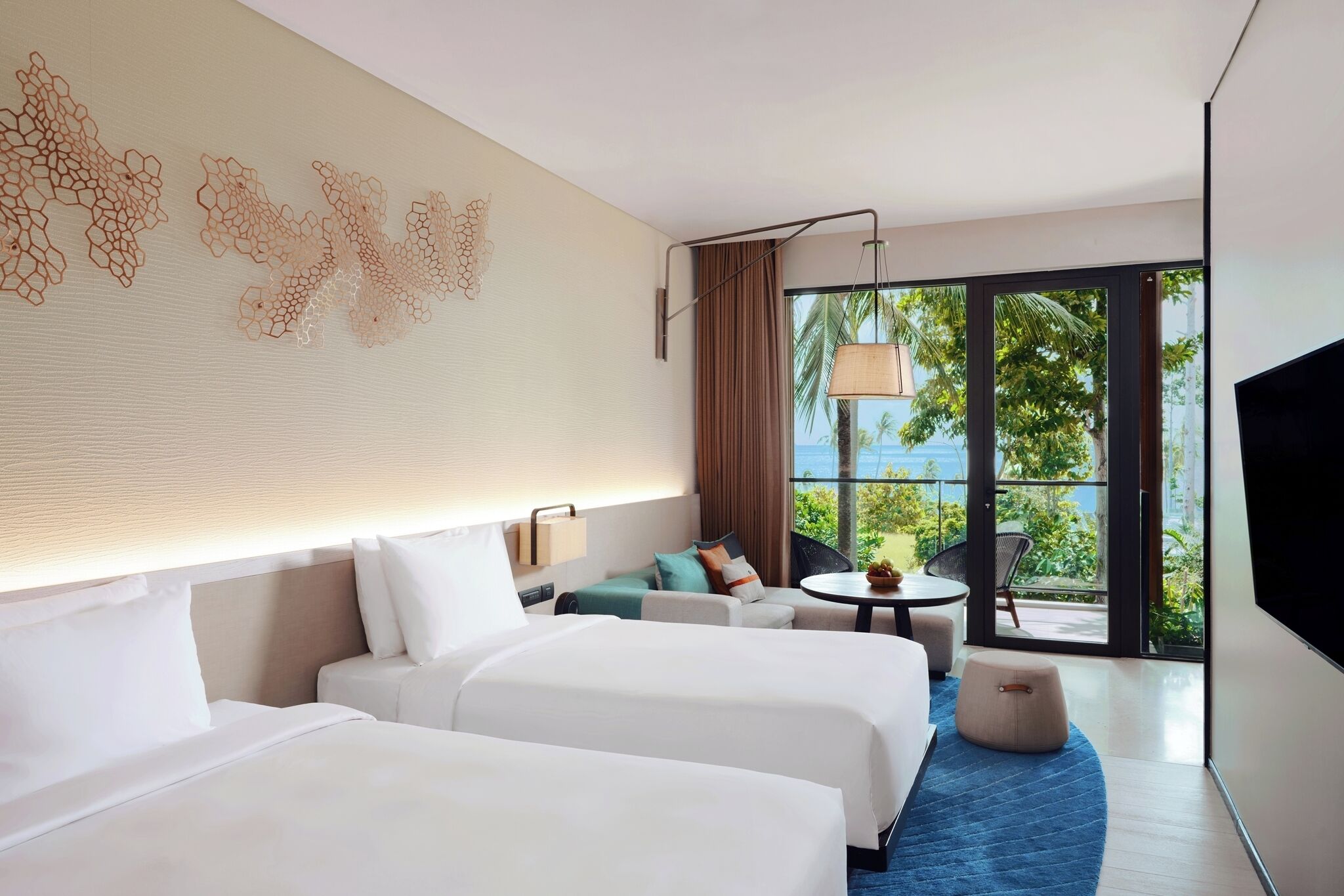 Room, 2 Single Beds, Partial Ocean View | View from room