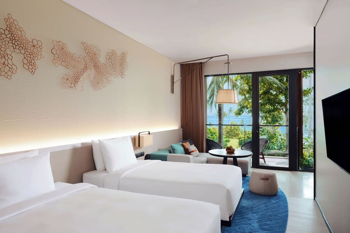 Room, 2 Single Beds, Partial Ocean View | View from room