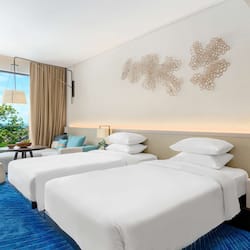 Habitación, 2 camas individuales, vista parcial al océano | Vista desde la habitación