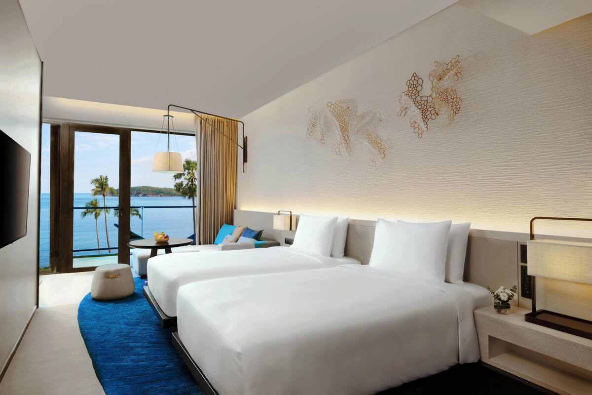 Club Room, 2 Katil Bujang (Single), Ocean View | Pemandangan pantai/laut