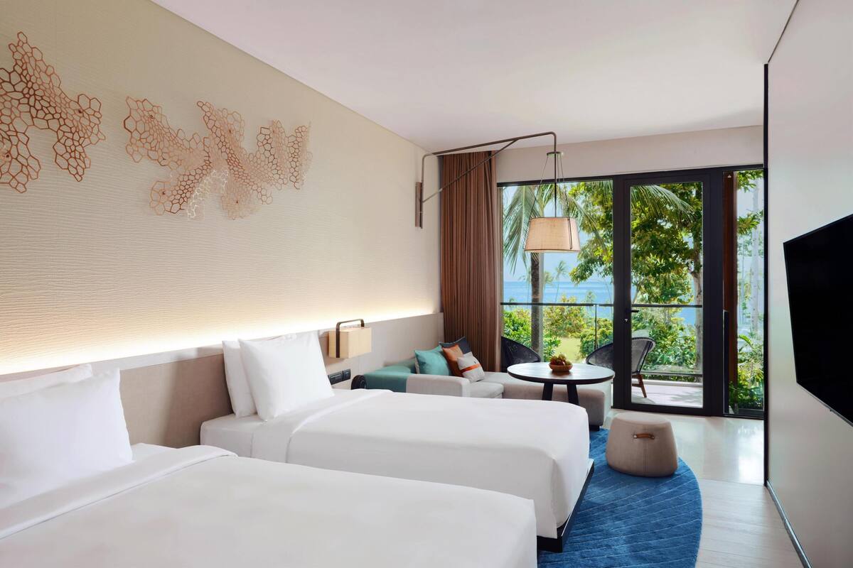 Room, 2 Katil Bujang (Single), Partial Ocean View | Pemandangan dari bilik