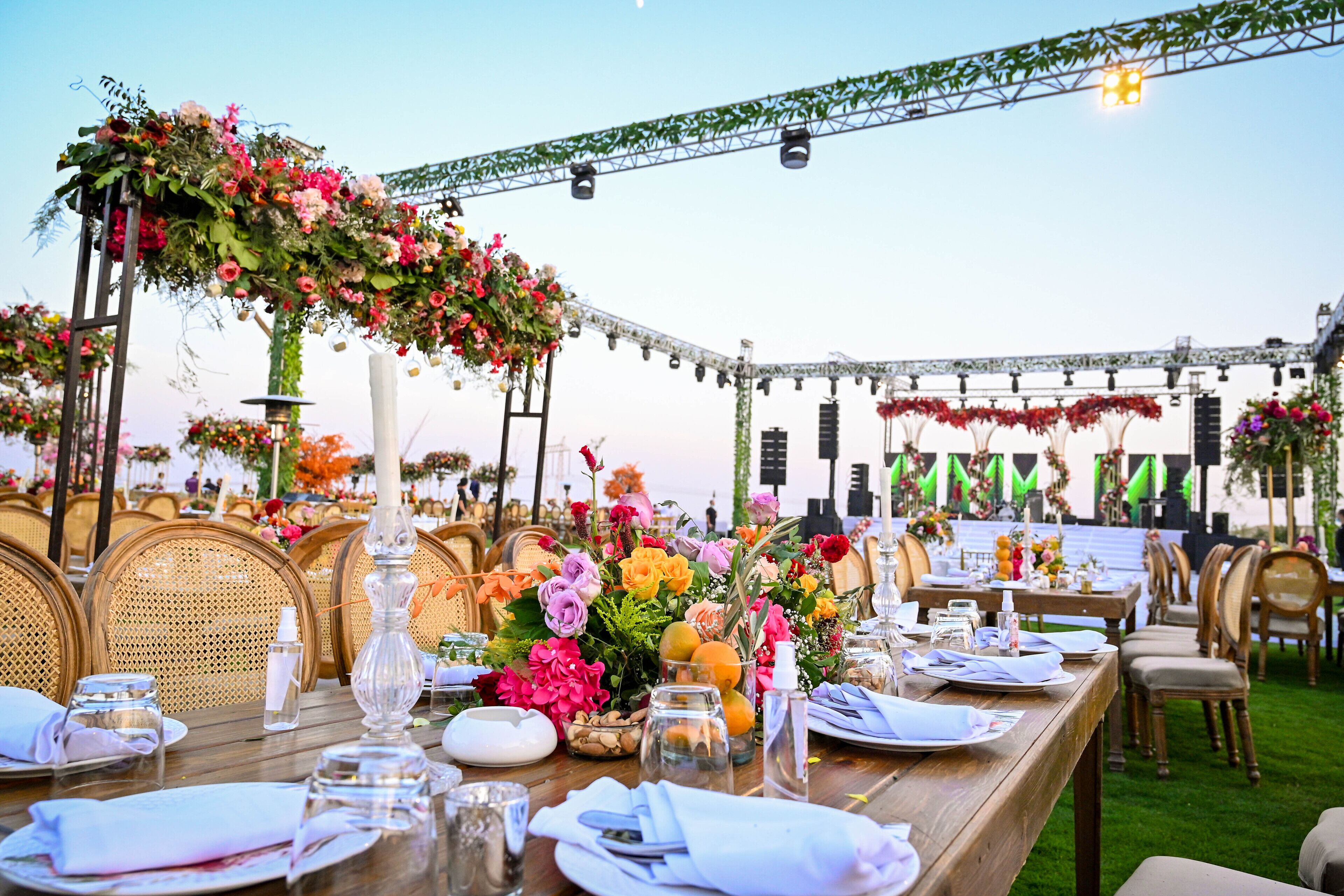 outdoor wedding area