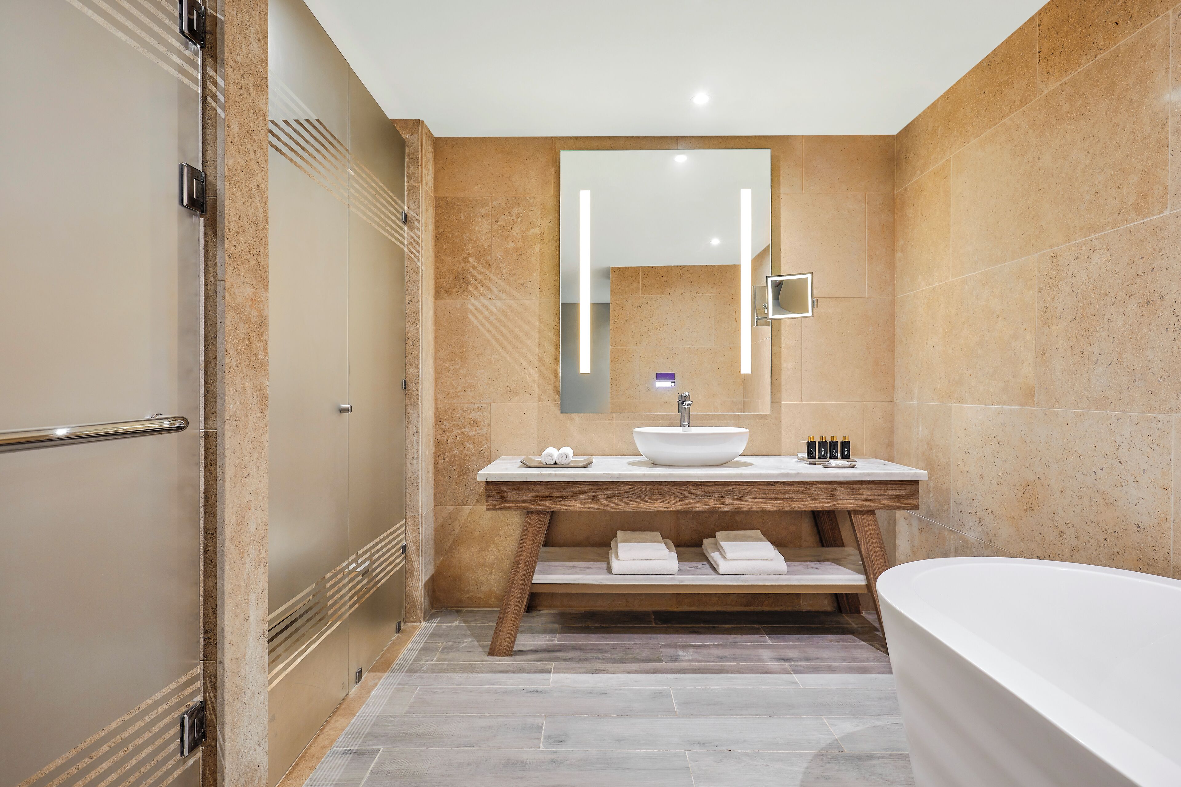 room, 1 king bed, terrace | bathroom | shower, slippers