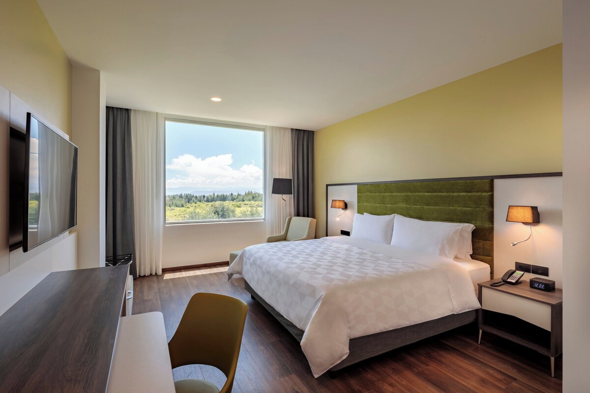 Premium bedding, down duvets, in-room safe, desk