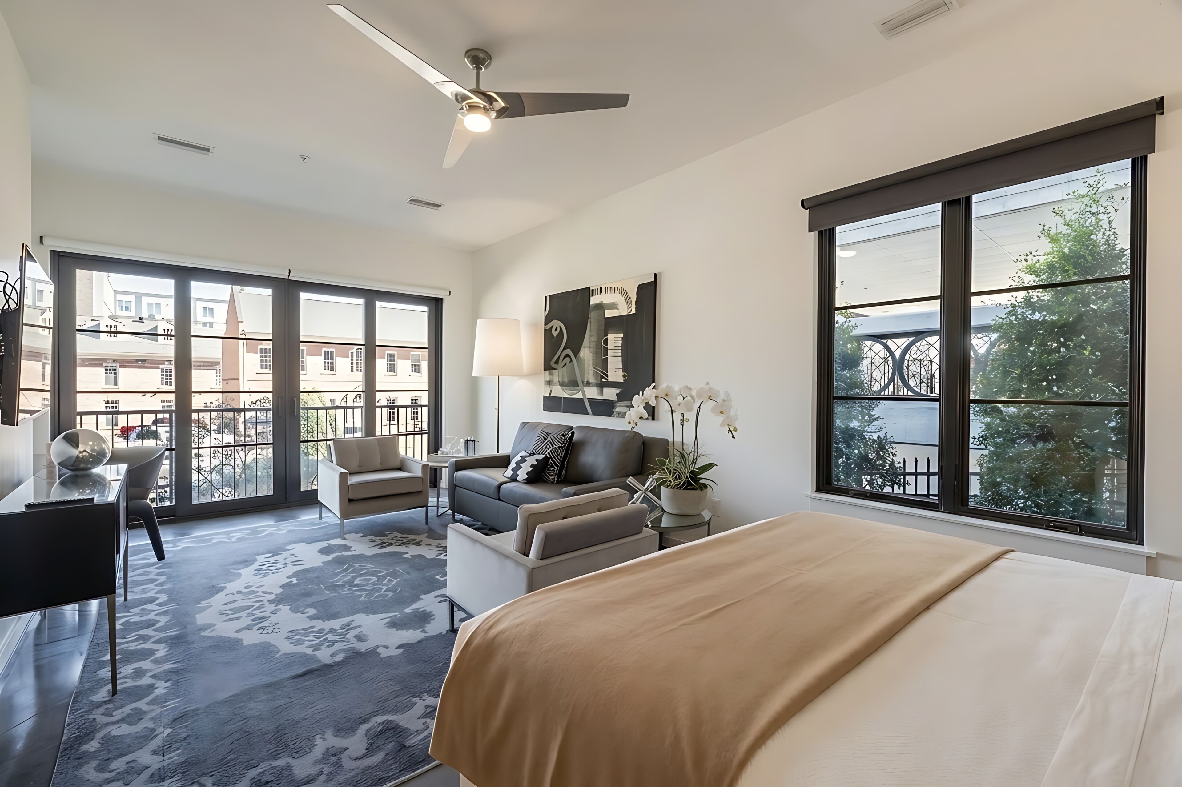 Superior Suite, Mobility Accessible (1 Bedroom) | Living area | 55-inch TV with satellite channels, Netflix, streaming services