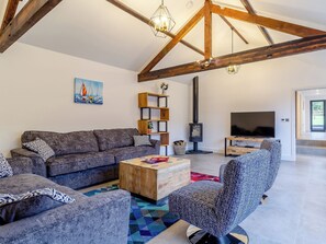 Fernseher, Kamin