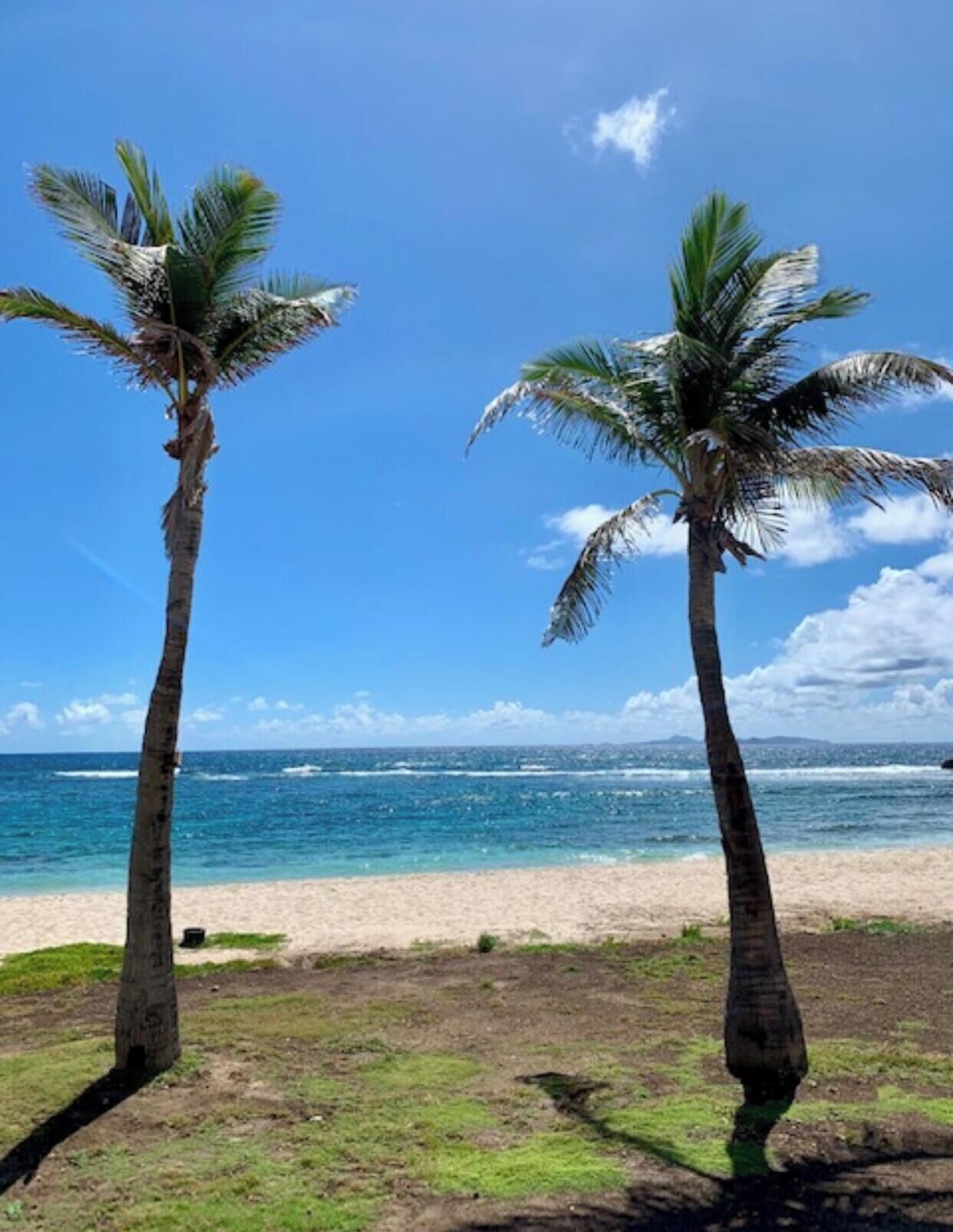 On the beach, sun loungers, beach towels