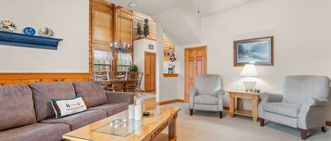 Smart TV, lareira, DVD player