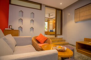 Superior Room | Living area | 40-inch LCD TV with satellite channels, TV