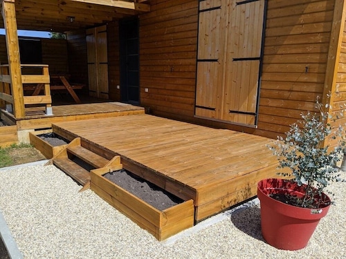 Wooden house with terraces