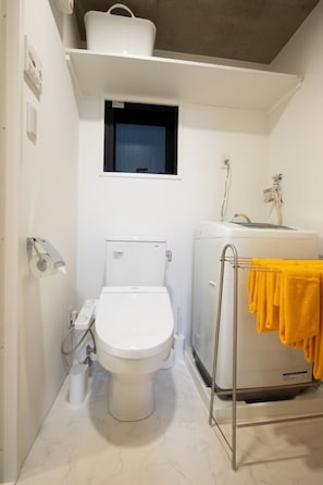 Hair dryer, towels