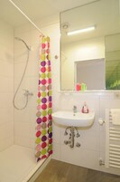 Single Room | Bathroom | Shower, hair dryer, towels