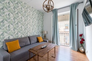 Apartment, 1 Schlafzimmer (4C) | Wohnzimmer | Flachbildfernseher