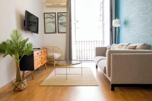 Appartement, 2 slaapkamers (2D) | Woonruimte | Flatscreentelevisie