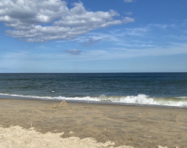 Beach nearby, sun-loungers