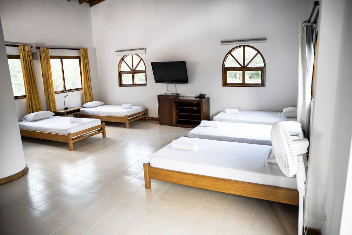 Habitación | Escritorio, tabla de planchar con plancha, wifi gratis y ropa de cama