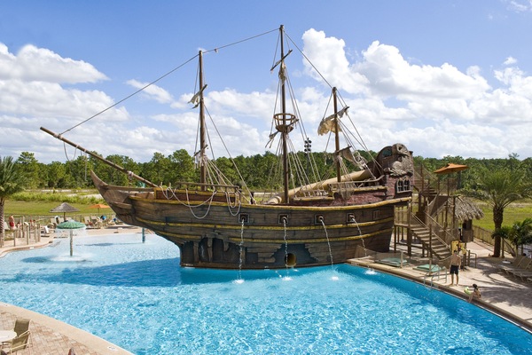 Pirate Ship Plunge Pool -One of two pools