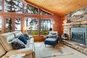 TV, fireplace, video games, DVD player