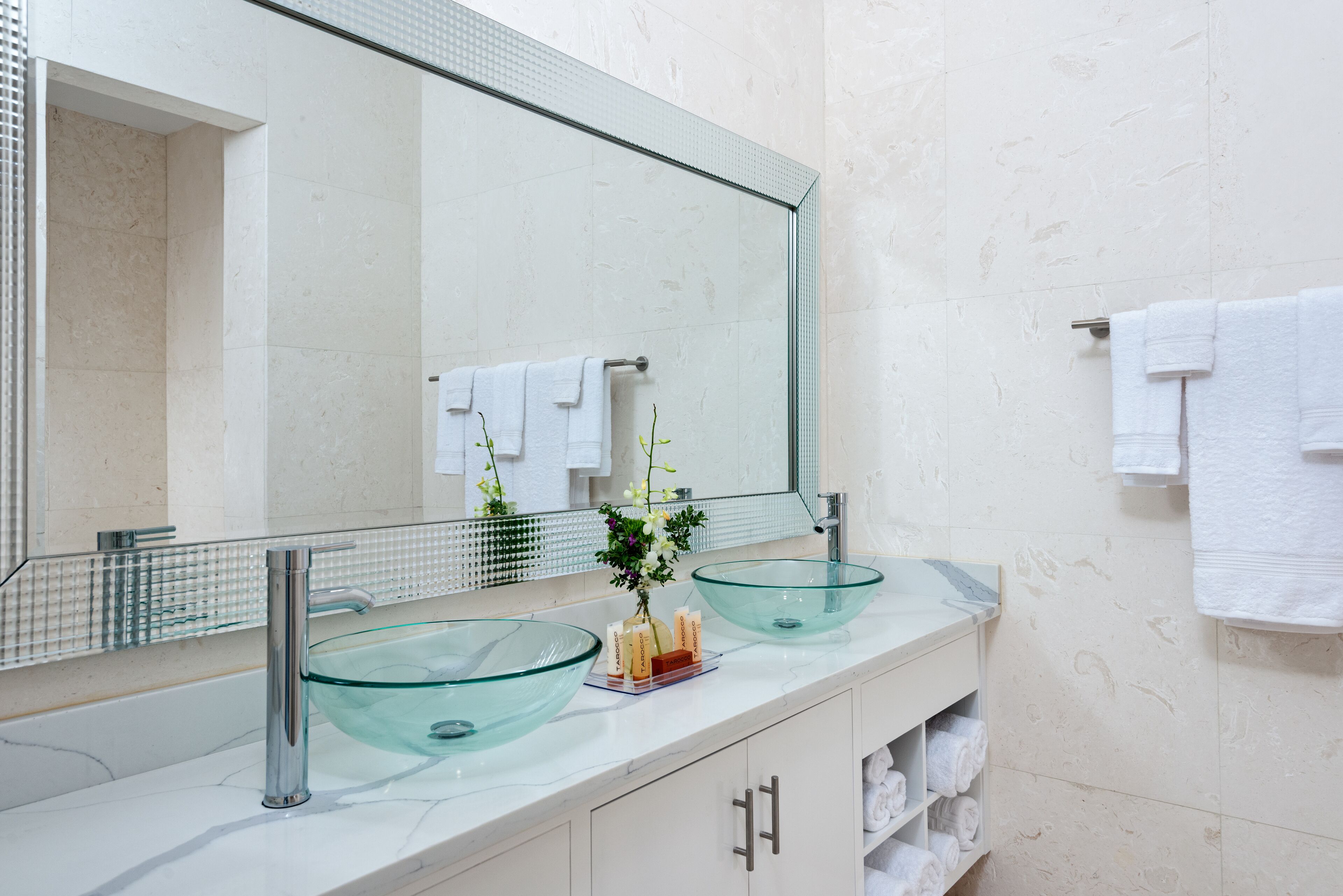 free toiletries, hair dryer, towels