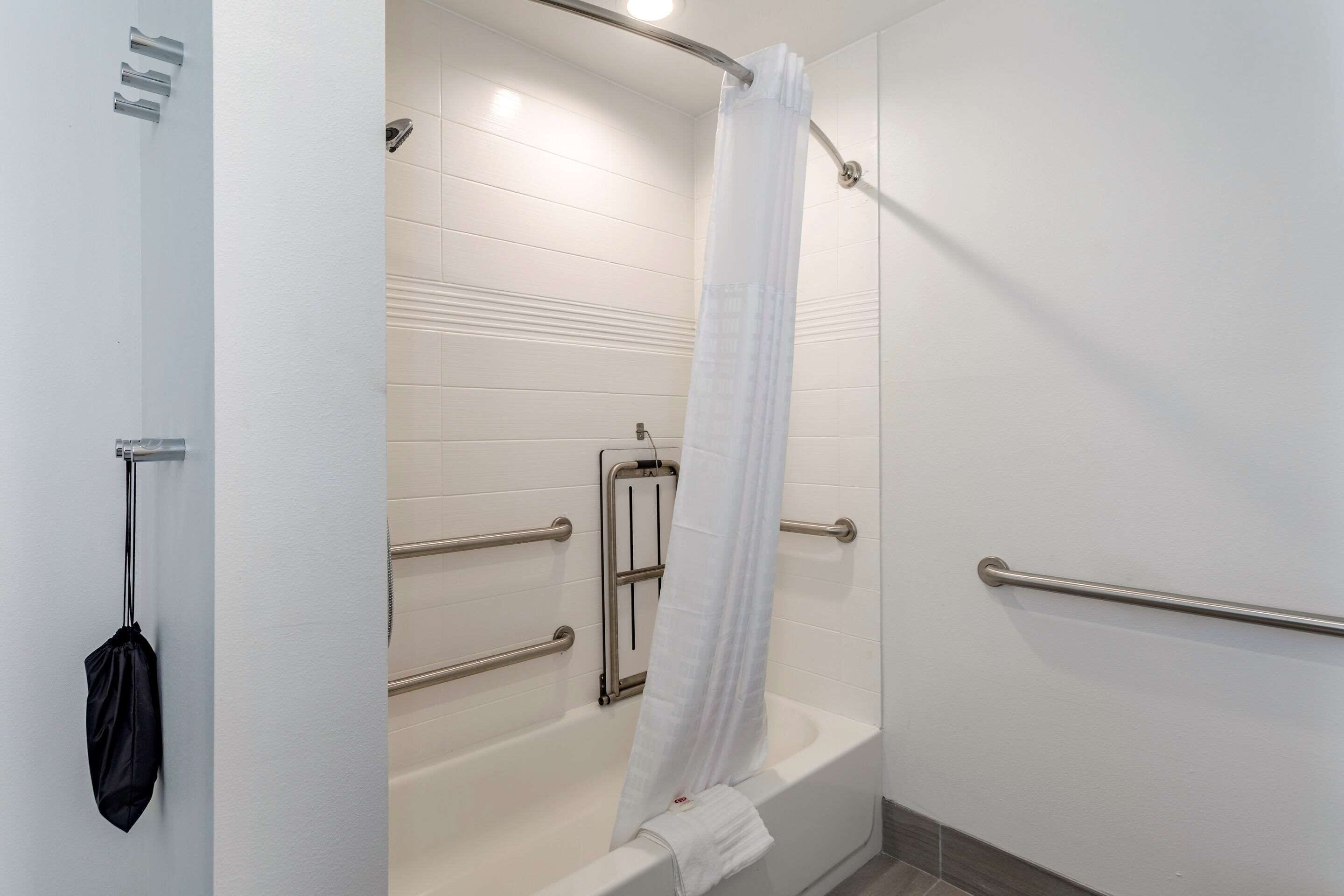 room, 2 queen beds, accessible, non smoking | bathroom | hair dryer, towels